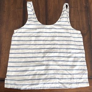 Madewell Stripe Blue Tank Top